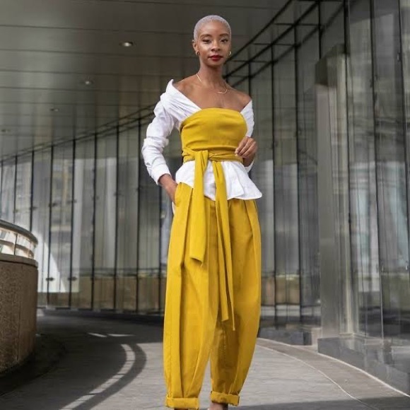 ⚫️The Drop Womens Citronelle Wrap Around Rib Bustier Cropped Top by @signe… - Picture 4 of 11